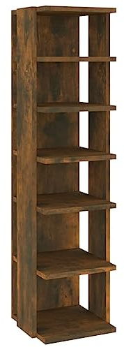 vidaXL Schuhregal Regal Schrank Schuhschrank Schuhablage Schuhständer Schuhaufbewahrung Schuhtruhe Schuhorganizer Räuchereiche 25x27x102cm Holzwerkstoff
