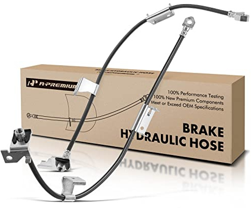 A-Premium Front Brake Hydraulic Hoses Compatible with Chevy, GMC and Cadillac Models - Silverado/Sierra 1500 1500 Classic, Tahoe, Yukon, Suburban/Avalanche 1500, Escalade, Escalade ESV/EXT(Pack of 2)