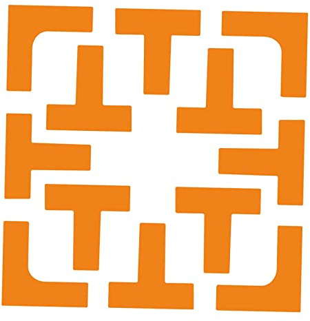Baoblaze Set di Marcatura del Campo, Marcatura delle Linee del Campo, Marcatori di Lancio per Campi da Tennis, Attrezzatura per La Marcatura delle Linee per At, Arancia