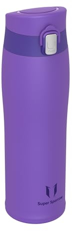 Super Sparrow Borraccia Termica, Acciaio Inox Bottiglia Termica - 500ml - Senza BPA Termos, Borracce Termiche Bambini - Include 2 Coperchi con Cannuccia e Coperchio Sportivo