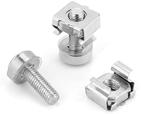 Akozon Juego de 20 Piezas Kit Surtido de Tornillos y Tuercas Enjauladas para Estante de Gabinete de Red Juego de 20 Piezas Red (M5*20(20PCS))