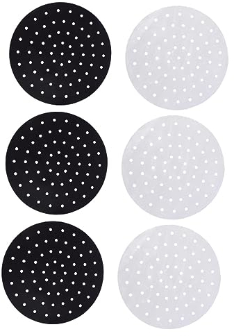TOPBATHY 6pcs White Air Fryer Liner Steaming Basket Mat Non-Stick Reusable Pot Holder for Large