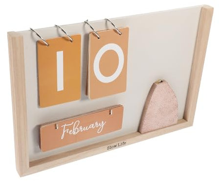 Lurrose Rotierender Tischkalender En Schreibtisch Tageskalender Manuell Rotierender Kalender