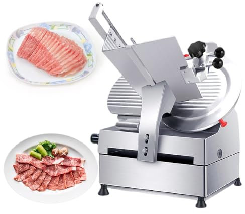 Affettatrice Per Carne Commerciale, Affettatrice Per Carne Automatica Da 550 W Con Lama In Acciaio Al Carbonio Da 12, Macchina Affettatrice Per Carne, Per Carne, Formaggio, Pane, Larghezza 18 Mm,110V