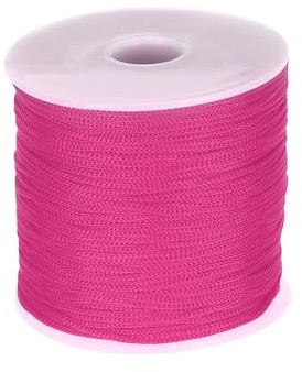 QUARKZMAN Cuerda de Polipropileno Trenzada Exterior 1mm 100M Rojo Rosa | Cuerda Persiana Enrollable, Cordón para Tendedero, Camping, Senderismo y Actividades al Aire Libre