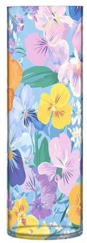 Jarrón grande de plástico para flores de orquídea, pensamiento, jacintos, azul, 11.8 pulgadas, transparente, estético, transparente, para centros de mesa, estantería de boda