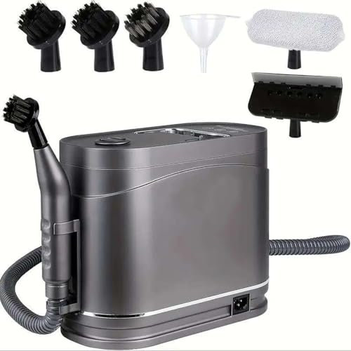 Máquina de Limpieza de Vapor portátil, Limpiador de Vapor Multifuncional de 1500W con 5 cepillos, 2 Modos de Limpieza, 1,2 litros de Agua, 105-120 ° C de Vapor portátil, para alfombras y tapicería,
