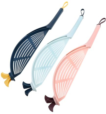 WEKADRIN Lot de 3 Égouttoirs à Riz Manuels en Pp Léger, Filtre de Rinçage Alimentaire, Conception Ergonomique pour Lavage de Riz et Légumes, Accessoire la Cuisine Couleur Aléatoire