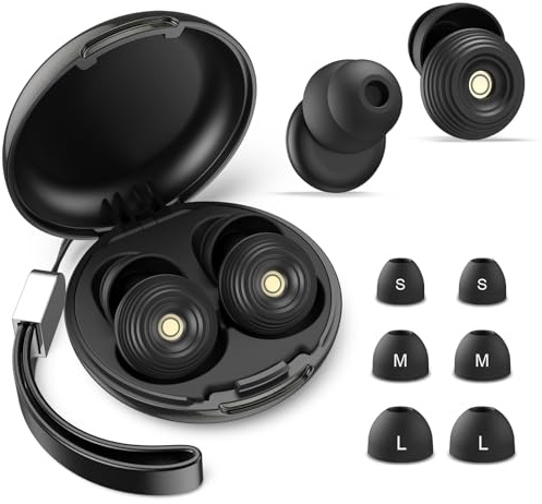 Ear Plugs Soft Silicone Reusable, Sleep Noise Cancelling Earplugs for Sleep, Travel, Noise Sensitivity, Flying, Studying, Work, Flexible Hearing Protection,48dB (SNR) Noise Reduction-(4 Pairs) Black
