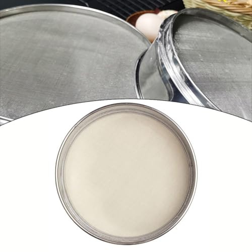 WIIYENA Colador y colador de harina de acero inoxidable, 40 cm, de malla fina, para azúcar, harina y aceite, fácil de limpiar
