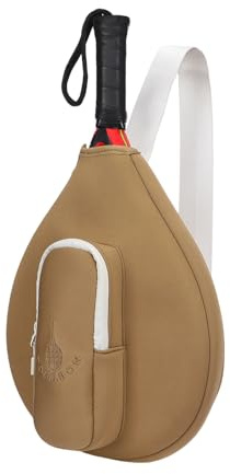 Funda ligera de neopreno para palas de pickleball | Versatilidad multideportiva, compartimento principal grande para 1 raqueta, bolsillo frontal con cremallera