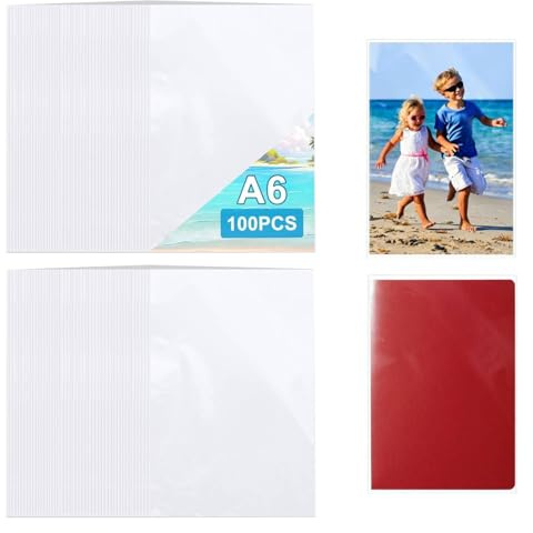 100 Stück Klarsichthüllen A6, Card Sleeves, Transparente Schutzhüllen