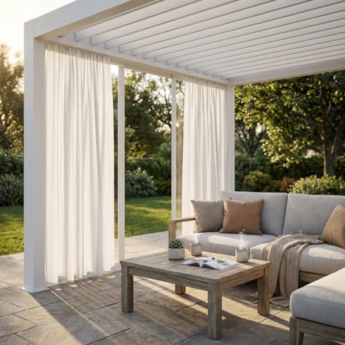 BS COM Tenda da interno per pergola bioclimatica lato 3 metri - YORELMAR Bianco
