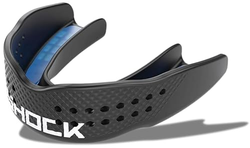 Shock Doctor Mouth Guard - Sports Mouth Guard for Football Mouth Guards, Breathable Low Profile Custom Fit for Basketball, Lacrosse, Hockey & More