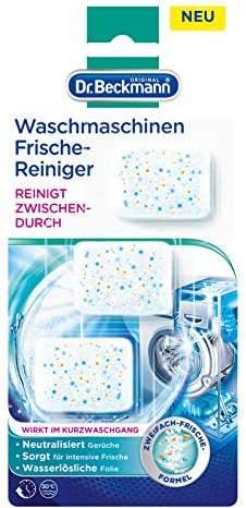 Dr. Beckmann Detergente per lavatrici, pulitore per lavatrice in pratico formato cap, 3 x 20 g