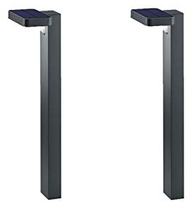 2er-Set LED Solar Wegeleuchten mit Bewegungsmelder Höhe 60cm |