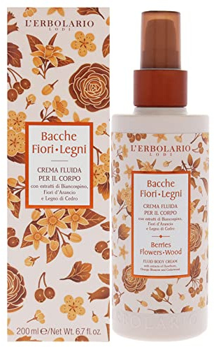 Crema Fluida Corpo Bacche Fiori Legni L'Erbolario 200ml