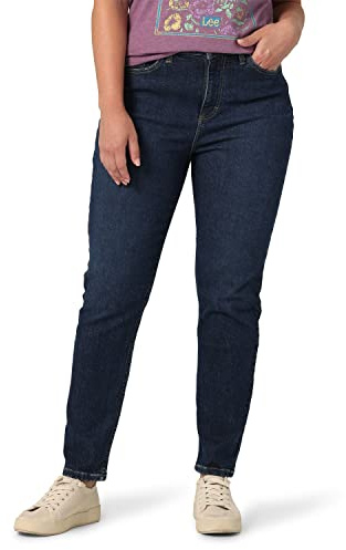 Lee Dam High Rise Mom Jean, One Wash, 22 Short, En tvätt, 46 SE/Kort