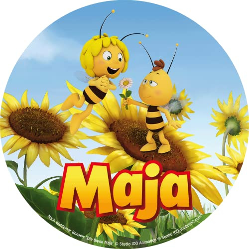 Tortenbild Biene Maja bekommt Blume von Willi 16 - 38 cm Rund (16 cm)