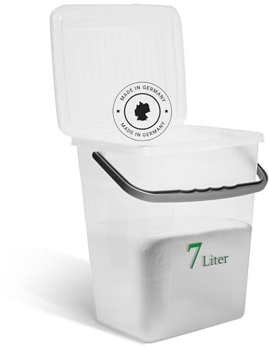 Novaliv Waschmittelbox mit Deckel 7 Liter I Transparent I 23,5 x 18 x 26,5 cm I Box Waschpulver Aufbewahrungsbox mit Henkel Waschmittel Aufbewahrung Waschmittelbehälter Waschpulverbehälter