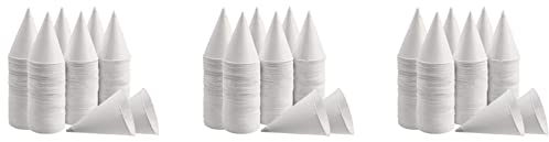 NIEI Vasos de Cono de Papel, Vasos de Cono de Nieve, Vasos de Papel de Cono Recubiertos A de Fugas para Granizado, Hielo Raspado, Agua 600 Piezas