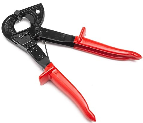 Ratcheting Cable Cutter 240mm2 Heavy Duty Ratchet Cable Cutter, Cutting Aluminum Copper Cable Soft Wire, Electrical Wire Cutter with Quick Release Lever