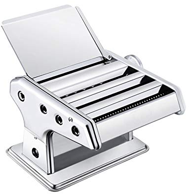 sjdoPulse Professional Pasta Maker Machine Roller Machine Manual Noodle Maker Cutters With 3 Blades For Spaghetti Lasagna Tagliatelle Fresh Cutter (Color : Silv