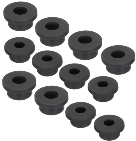 sourcing map T Shape Rubber Grommet Mount Dia 20mm/22mm,ID 10mm/12mm Black Seal Protection Cable Grommets Flexible for Cable Pipe