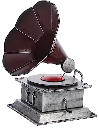 ABOOFAN Grammophon Ornament Desktop Zubehör Tischdekoration Plattenspieler Dekoration Wohnaccessoire Exquisites Grammophon Zartes Grammophon Dekoratives Basteldekor