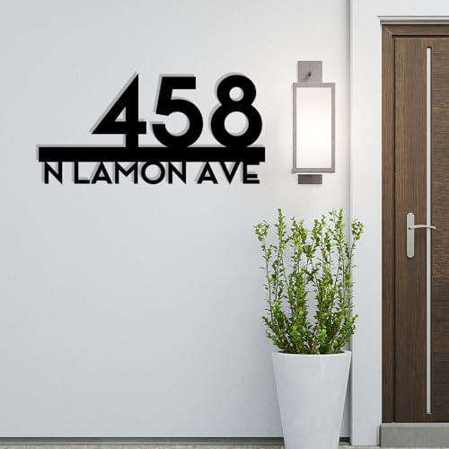 Personalized House Number Custom Metal Address House Numbers Modern House Number Sign for Outside