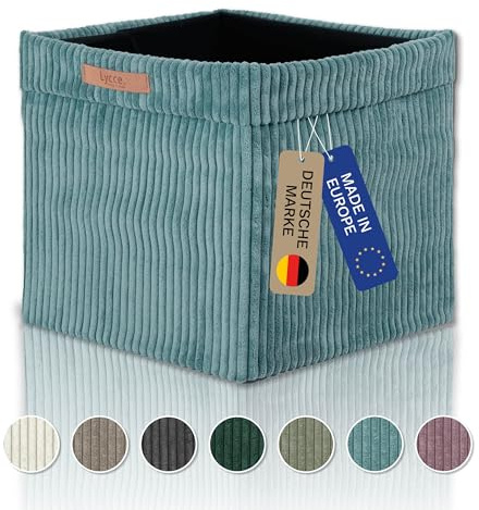 Lycce Kallax Box Cord, Faltbox + abnehmbarer Bezug | türkis