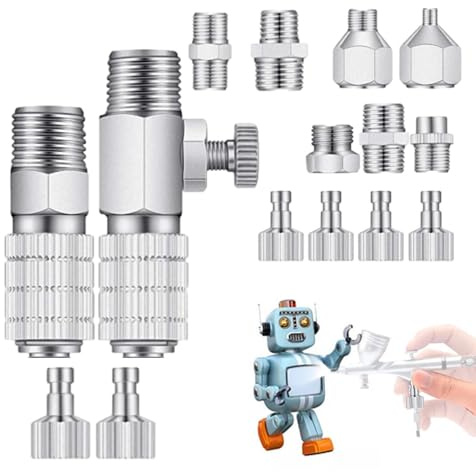 Adaptador de manguera de aire – Conectores de conexión rápida 1/8 accesorios de aerógrafo – Acoplamiento profesional de desconexión de cobre para peluquería, pintura, belleza