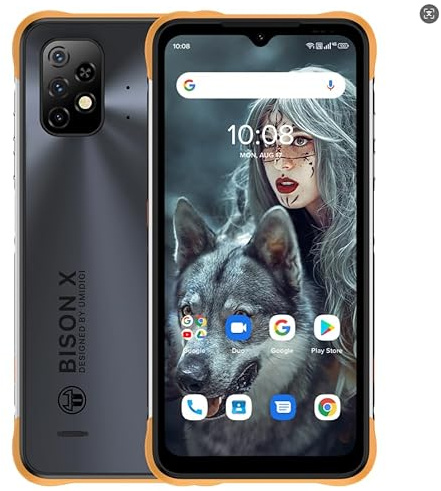 UMIDIGI Téléphone Portable Incassable, Bison X10 4GO+64GO Android 11 4G,Smartphone Incassable 6150mAh avec Charge Rapide 10W, Triple Caméra 20 MP Écran 6.53 HD+IP68/IP69K Smartphone