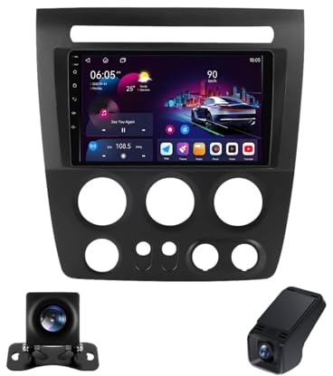 Android 13 9 Pouces Autoradio 2 Din Android pour Hummer H3 1 2005-2010 Écran Tactile Autoradio Double Din pour Commande Vocale GPS/BT5.0/FM/AM/RDS/SWC/Caméra De Recul(NF-3)