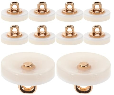 SUPVOX Botones de Costura Redondos de Resina Blanca 18L 115 MM Vástago 50 Unidades para Camisas Blusas y Vestidos de Mujer Botones Decorativos para Manualidades y Repuestos