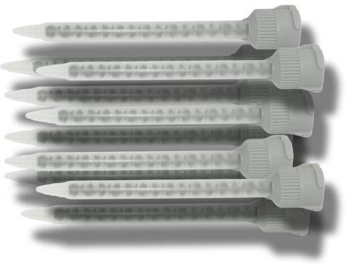 Zwangsmischspitzen MBQ 05-24L Grau | 10 Stück | Araldite Kartuschen | Statikmischer Mischdüsen | Klebstoff Kleber Klebstoffkartusche | Epoxid Kleber Epoxidharz Epoxidkleber Epoxidklebstoff