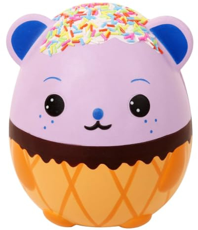 ANBOOR 5,5-Zoll Squishies Riesen-Panda-Ei Cremiges Bonbon Eiscreme Langsam Aufsteigend Duftend Kawaii Squishies Tier-Spielzeug für Sammler