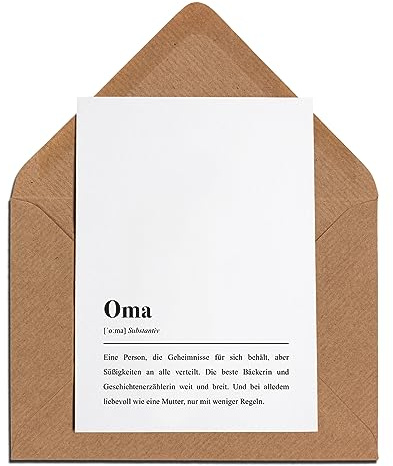 Oma: Karte mit Umschlag - Oma Definition