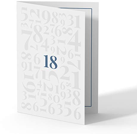 (10 x) Einladungskarten zum 18. Geburtstag Einladungen Karten Klappkarte Edel runder