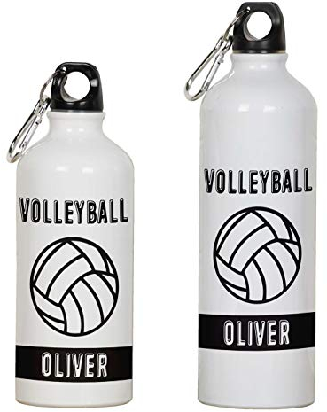 Printtoo Kinder Personalisierte Wasserflasche Volleyball Drucke Aluminium Sportflasche Mit Karabinerhaken750ml/25.3oz