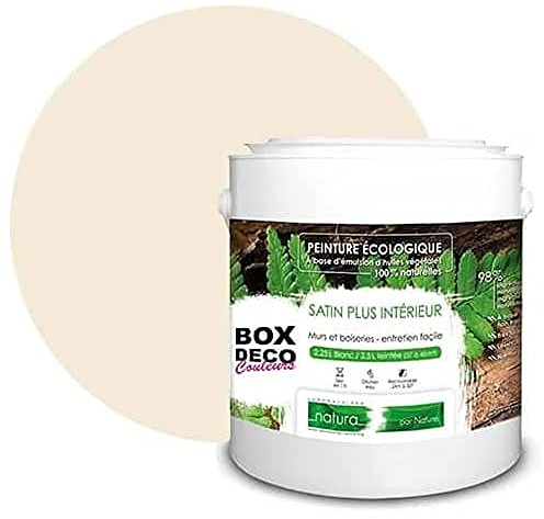 Pintura natural ecológica para pared, diseño de raso interior de Natura, 2,5 L, 33 m², color beige