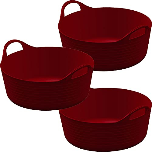 Klawunde 3er Pack Flexibler Trog FlexBag 15l Fassungsvermögen in rot