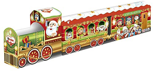 kinder Mix Calendario de Adviento de tren 3D – Calendario de Adviento con deliciosas especialidades de chocolate – 1 calendario de 221 g