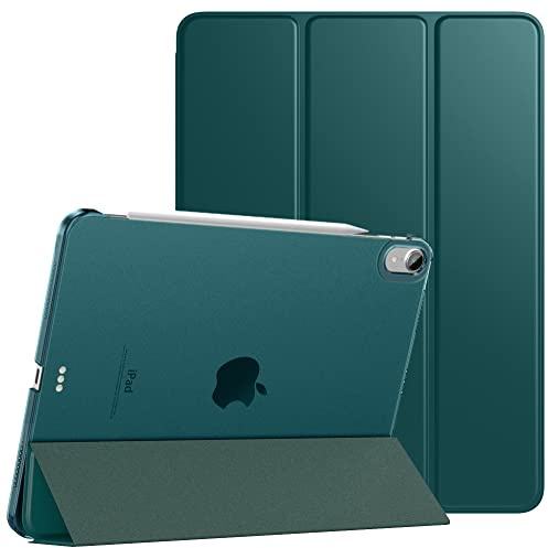 TiMOVO Funda para iPad Air 11 Pulgadas (M4 2026/M3 2025/M2 2024), iPad Air 5ª/4ª Generación (2022/2020) 10,9 Pulgadas, Cubierta Trasera Tableta Inteligente con Auto Estela/Sueño, Gem Verde