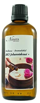 Naturra Bio Johanniskraut Mazerat 100ml Rotöl mit Bio-Ingweröl ätherisches Öl Wellnessöl Körperöl Aromatherapie Naturkosmetik Deiner Wahl - Zingiber Officinale