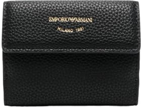 EMPORIO ARMANI Portafoglio MYEA Donna Noir Uni Léger Bifold/Trifold Portefeuille Cuir synthétique