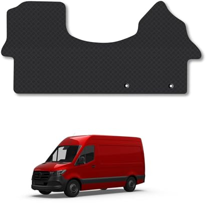 Mercedes Sprinter (2018+) 3mm Rubber Car Mats | Tailored Fit Durable Floor Mats Full Coverage Protection Waterproof Accessories Easy Clean Anti Slip Made in the UK