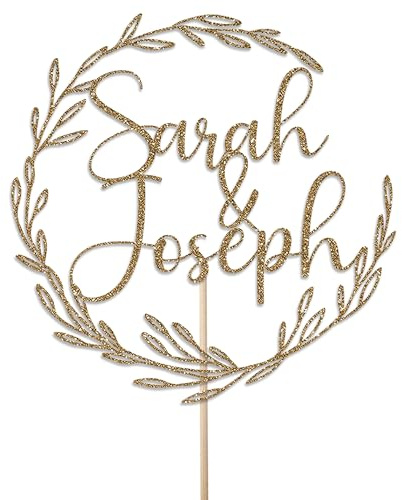 KreateSquare Personalised Cake Topper, Custom Name Party Cake Decoration