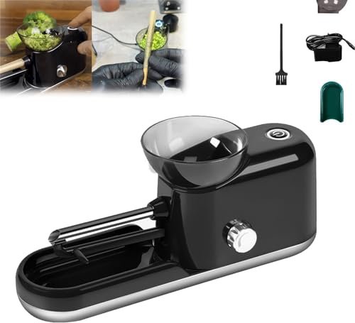 YOHFRFGX The Za Machine, 2024 New TheZaMachine, The Za Roller, Za Rolling Machine, Electric Cigarette Rolling Machine, Automatic Portable Herb Grinder 8mm Tube (Black,8mm Tube)