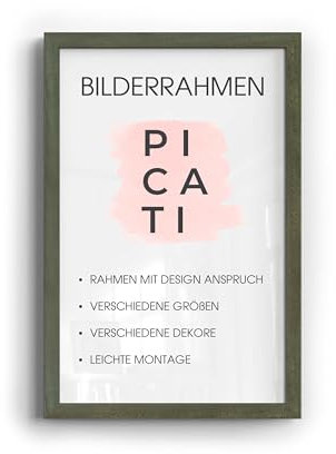 Picati KLASSIKO Bilderrahmen für POSTER in Grün (91,5x61 cm), Wandbilderrahmen für Poster, Bilder & Gemälde